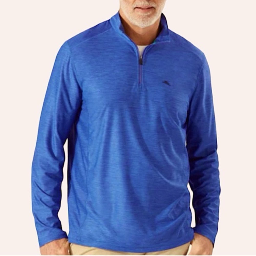 Tommy Bahama Palm Coast Islandzone Half Zip Blue